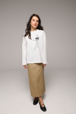 Білий лонгслів 3862 фото 1