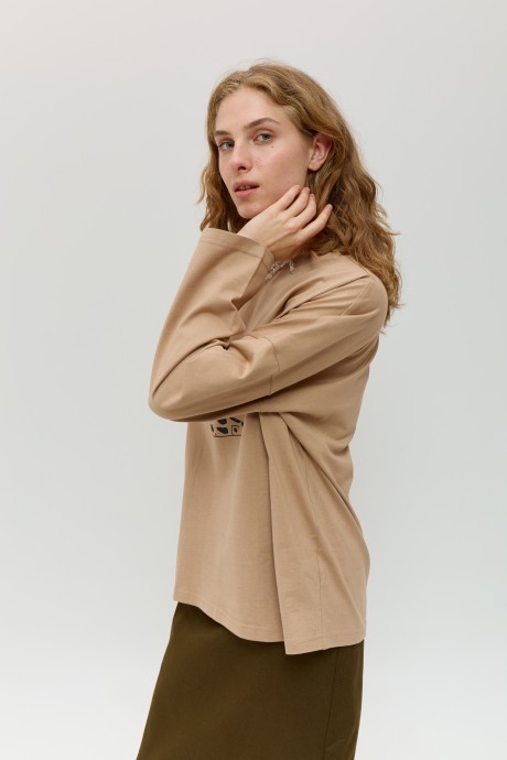 Бежевий лонгслів 40204020 купить