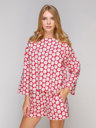 Блуза в белую ромашку2700 купить