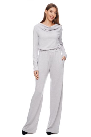 Серебристый комбинезон макси длины2901 купить