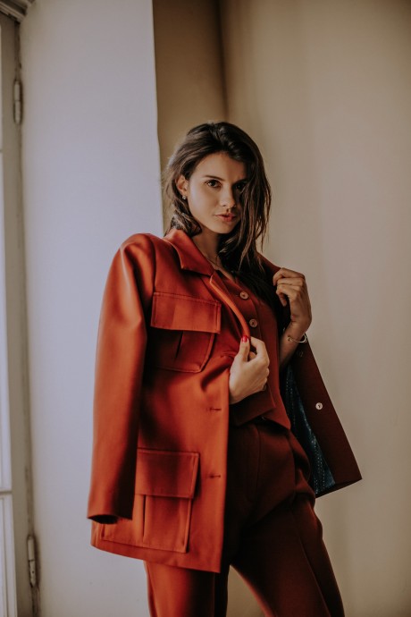 Жакет однобортний у кольорі кориця 29902990 купить