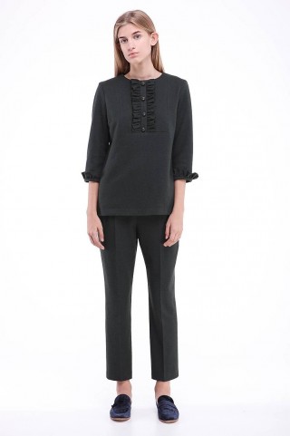 Укороченные брюки из шерсти1731 купить