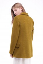 Шерстяное пальто-жакет фото 1