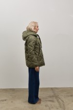 Зелена стьобана куртка 4075 фото 1