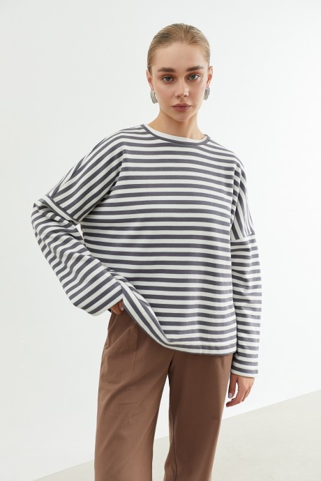 Світшот у сіру смужку 37833783 купить