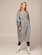 Платье свободного силуэта в цветочный принт фото 0