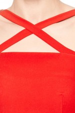 Красное платье с разрезом фото 6