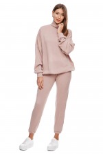 Розовые ангоровые штаны на манжете фото 0