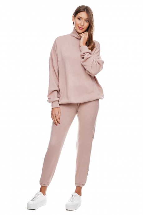 Розовые ангоровые штаны на манжете2895 купить