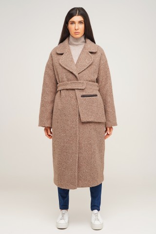 Зимове пальто із вовни-букле з утеплювачем 28752875 купить