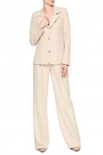 Бежевые макси-брюки фото 2