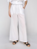 Білі бавовняні штани фото 2