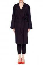 Легкое черное пальто фото 0