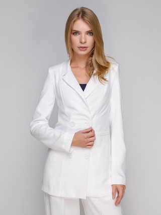 Белый двубортный жакет2669 купить