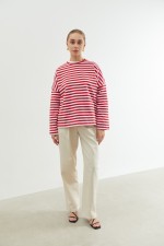 Світшот у червону смужку 3527 фото 0