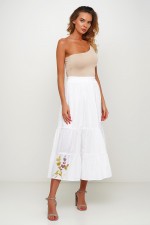 Біла спідниця з розписом 3000 фото 0