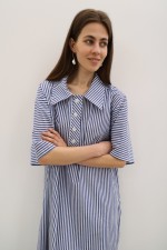 Сукня у синьо - білу смужку 3798 фото 2