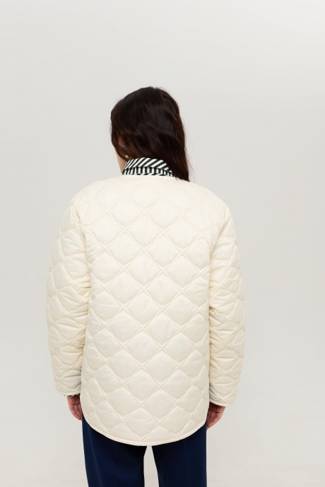Біла стьобана куртка 39473947 купить