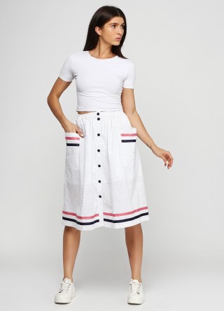 Юбка в черную крапинку2376 купить