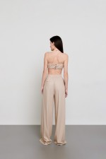 Лляні бежеві брюки 3604 фото 3