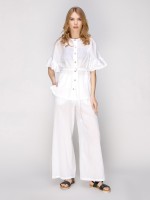 Білі бавовняні штани фото 0