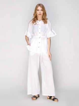 Білі бавовняні штани2660 купить