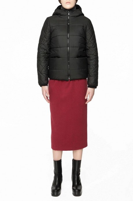 Зимняя короткая куртка с капюшоном1793 купить