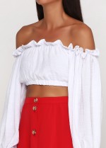 Короткая блуза под грудь фото 2