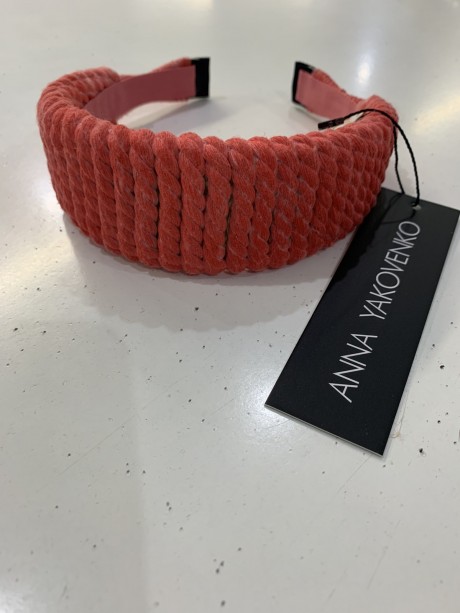 Обідок із пластику, обтягнутий рожевим, бавовняним джгутом2953 купить