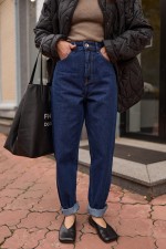 Темно сині джинси мом 4041 фото 1