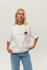 Біла футболка 3827 фото 2