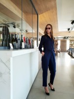 Синий рубашечный кобминезон фото 4