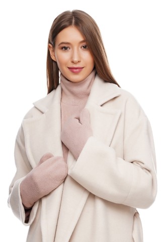 персиковые варежки из ангоры2252 купить