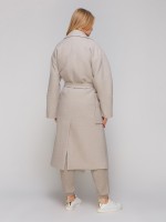 Зимнее длинное пальто на запах с утеплителем фото 2