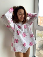 Хлопковая блуза с завязками по спине фото 2