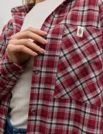 Бордова картата сорочка 4066 фото 4