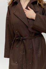 Коричневий плащ 4030 фото 7