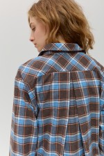 Синя картата сорочка 4016 фото 3