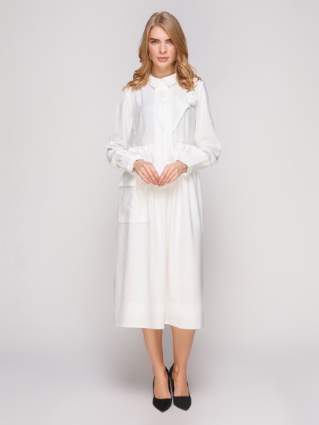 Платье midi, с розой на груди ручной работы2842 купить