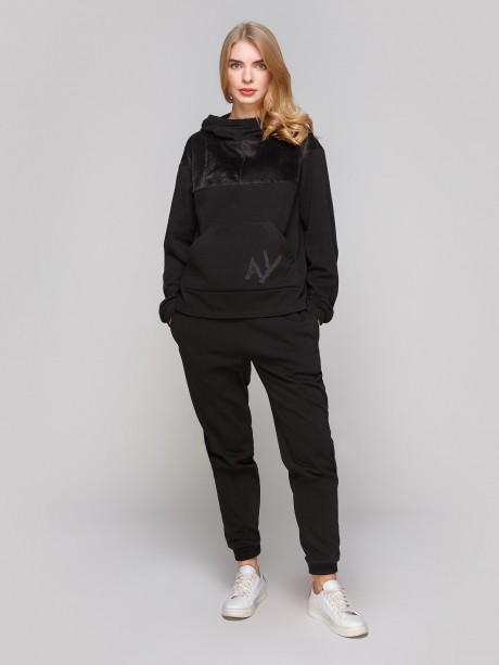 Зауженные брюки на манжете2852 купить