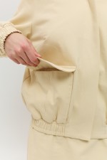 Бежевий бомбер 4034 фото 6