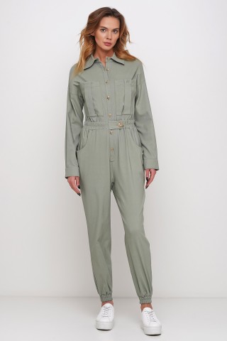 Зеленый комбинезон в стиле милитари2949 купить