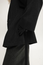 Сіре коротке пальто 3889 фото 5