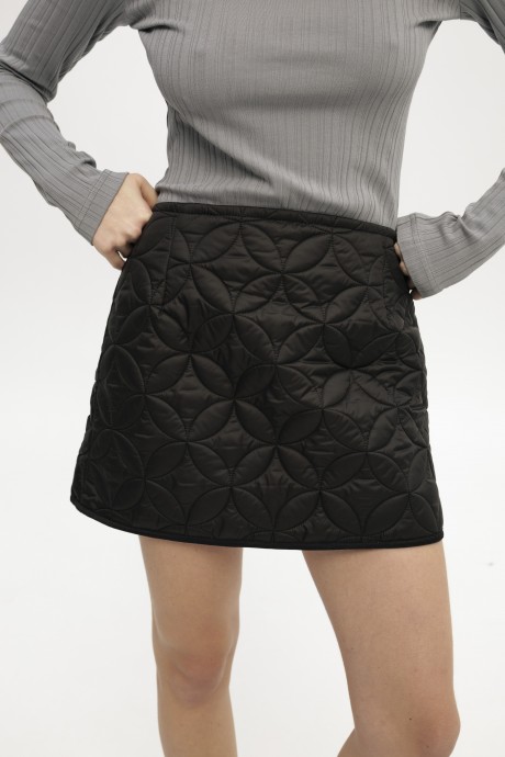 Чорна стьобана спідниця 39133913 купить