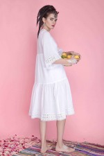 Бавовняна сукня з мереживом 1664 фото 1