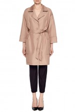 Бежевый плащ с английским воротником фото 1
