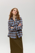 Синя картата сорочка 4016 фото 7