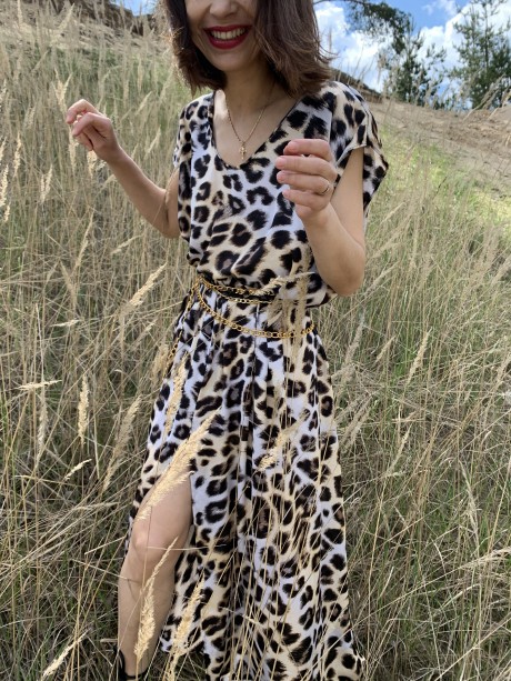 Легка сукня міді  в леопардовому принті 29882988 купить