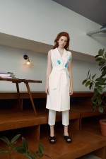 Белое платье-жилет фото 2