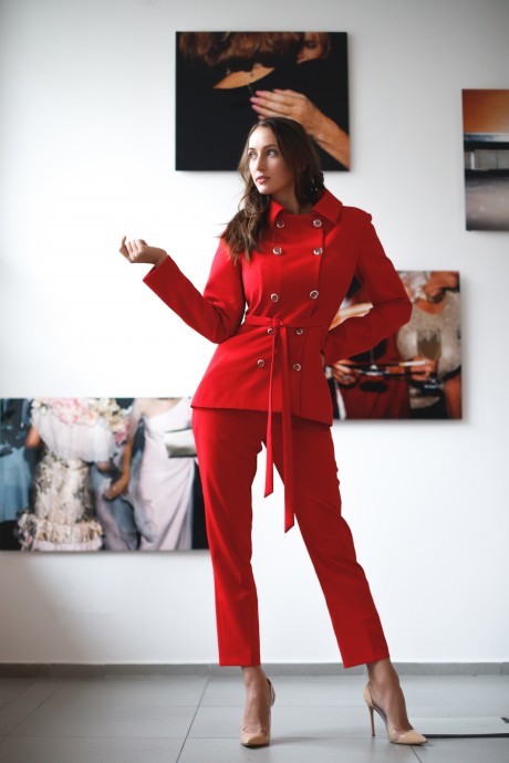 Красные классические брюки1951 купить